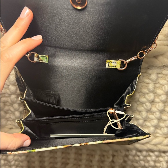 Ted Baker Gem Gardens Bow Black Rose Gold Purse with Removable Strap - Picture 5 of 8